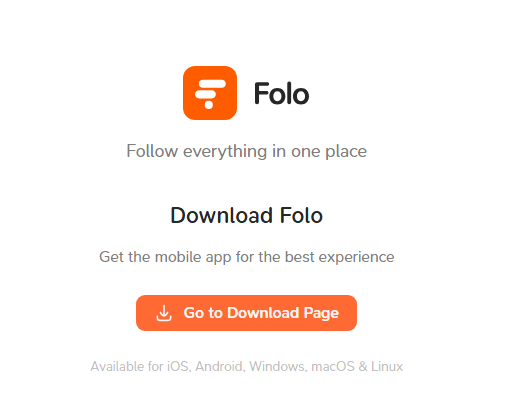 Folo无法使用网页版